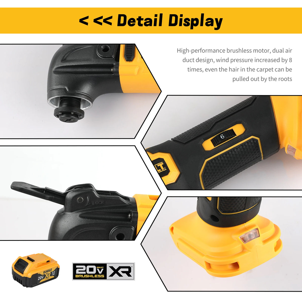 Dewalt New Quick release Brushless Oscillating tool Multi functional tool Electric trimmer for Dewalt 20V Battery