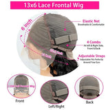 P1B30 Highlight Ombre Body Wave Human Hair Wigs 13X6 Hd Lace Frontal Wig