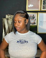 Bone Straight Short Bob Wigs Human Hair HD 13x6 13x4 Lace Frontal Wigs