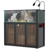 Lmm  Fish Tank Aquarium Bottom Filter Living Room Super White Glass Overflow Ecological Sea Tank Aquarium