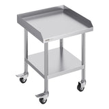 SucceBuy Stainless Steel Work Table Commercial Food Prep Worktable with 4 Wheels Heavy Duty Prep Worktable for Restaurant Home
