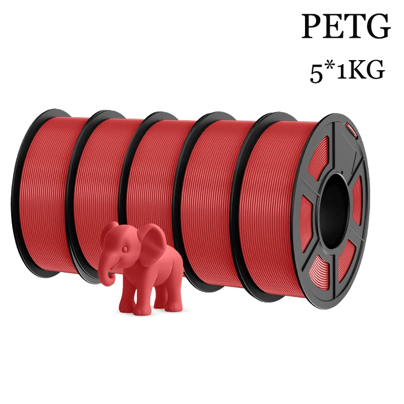 TECBEARS PETG 3D Printer Filament 5KG 1.75mm petg Multi color combination set FDM 3D Printer Materials DIY Gift From US UK DE