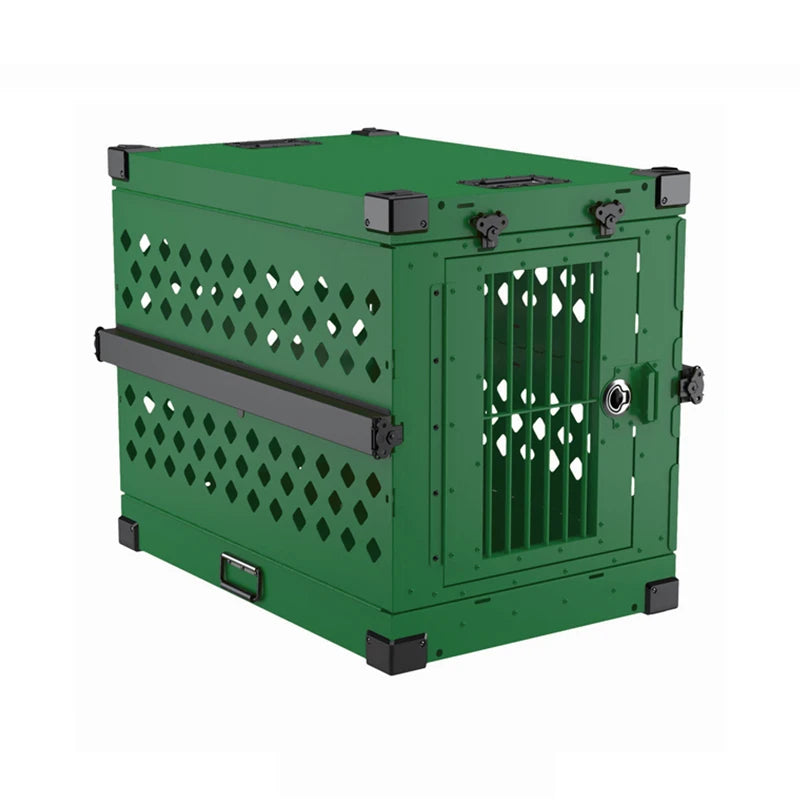 Customizable Kennel Crate Quality Assurance Aluminum Heavy-duty Folding Pet Cage Stackable Commercial Dog