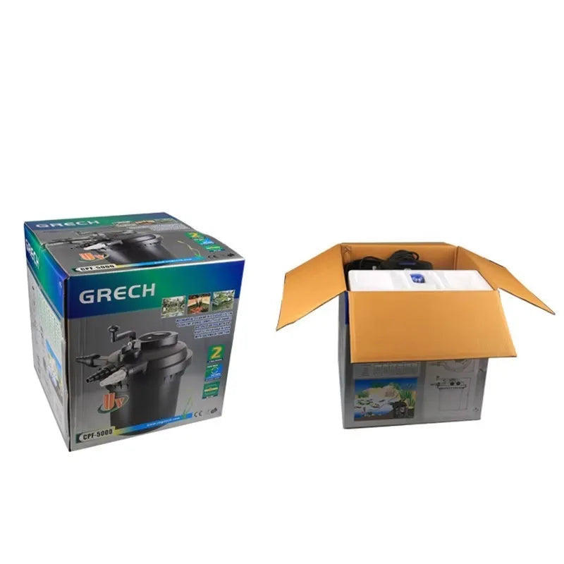 CPF-1500 Fish Tank External Filter Barrel Fish Pond Water Circulation System Plastic Pond Filter Bucket Eco-Friendly
