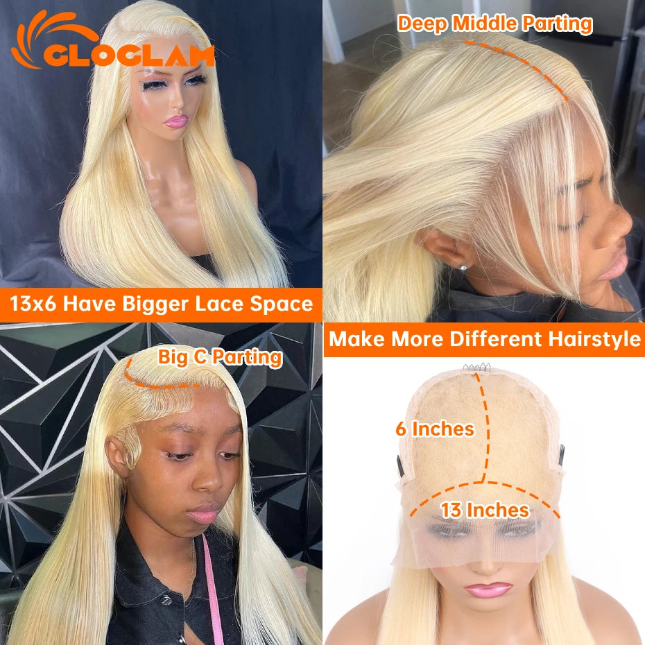 Straight 220 Density 13x4 13x6 360 Lace Front Wig Human Hair Pre Plucked