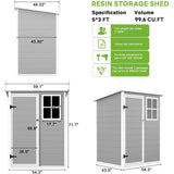 Weather-Resistant Outdoor Storage Shed with Floor, Window, Ventilation, and Lockable Door for Garden, Yard, and Poolside Use