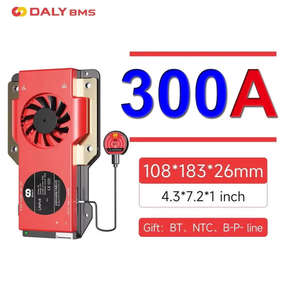 Daly Smart BMS LiFePo4 Li-Ion 18650 Battery 16S 48V BMS 3S 8S 12S 24S 12V 24V 36V 60V 30A 60A 80A 100A 150A 200A 250A 500A