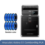 Anycubic Kobra S1 Combo Multi-Color 3D Printer High Precision Core XY Stable Structure Ultra-Quiet Max Speed 600mm/s