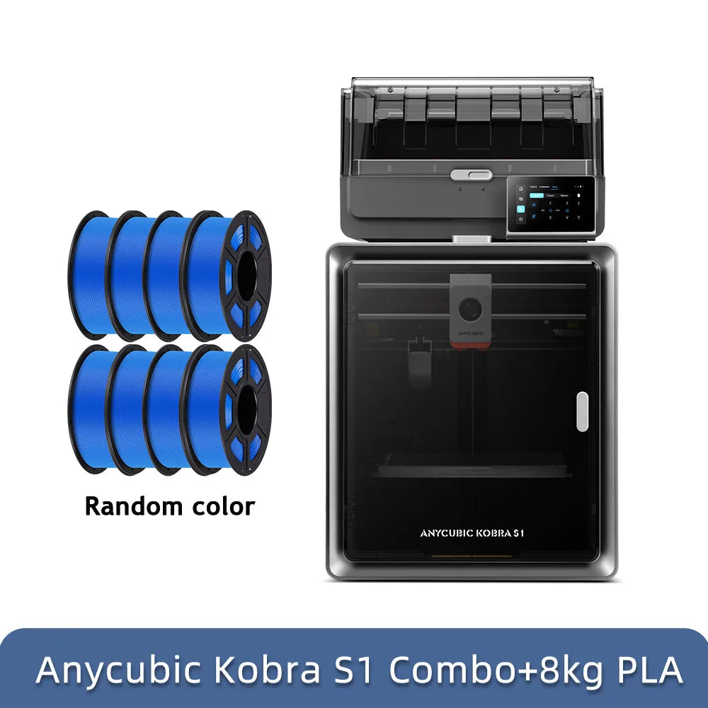 Anycubic Kobra S1 Combo Multi-Color 3D Printer High Precision Core XY Stable Structure Ultra-Quiet Max Speed 600mm/s
