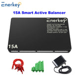 Enerkey 15A Smart Active Balancer 2S~24S Lifepo4 / Lipo/ LTO Battery Energy Equalization Connectivity APP with CAN Port