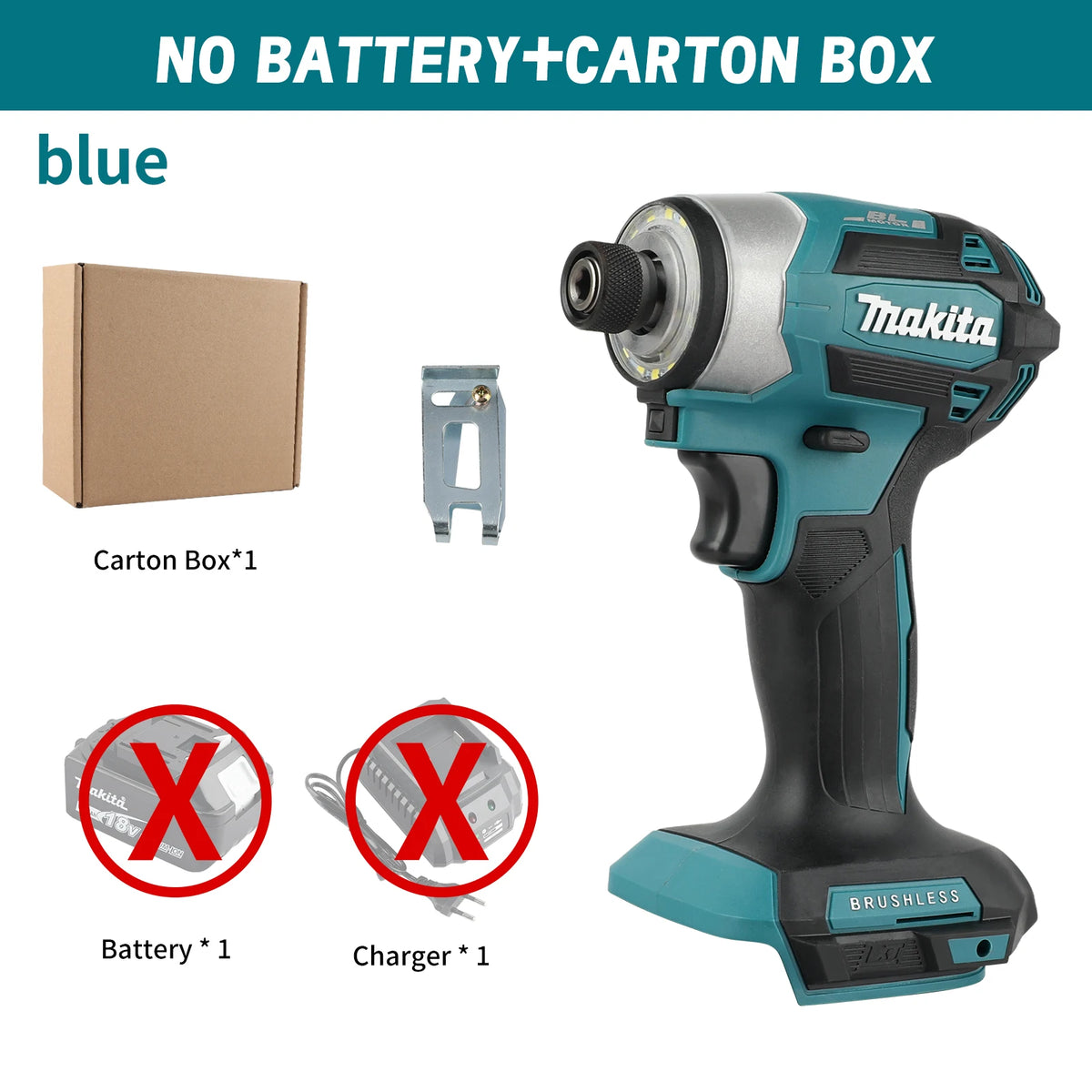 Makita 18V Cordless Impact Driver DTD173 Brushless 180Nm 3600rpm T-Mode for Wood Bolt Drilling Fastening Work