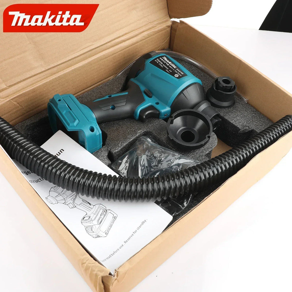 Makita DAS180Brushless Cordless Air Blower with Nozzle Multifunction Dust Removal Gun Dusting Machine&Inflator Tool for Cleaning