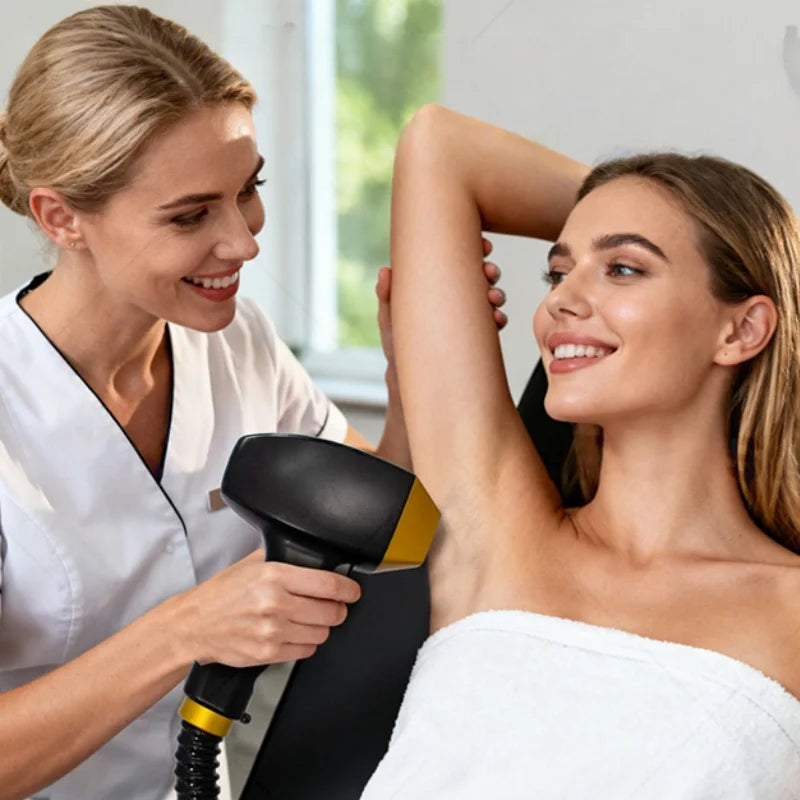 NEW 10 Bar 808NM Diode Laser Hair Removal Machine 4 Wavelength Customized 4000W High Power ICE Platinum Alexandrite Painless