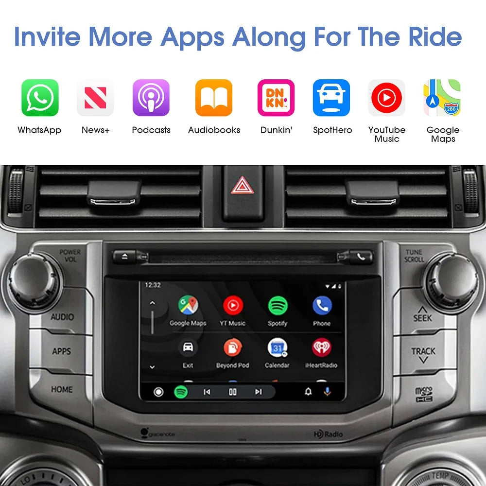 ANYFAR Wireless Carplay Android Auto For TOYOTA Touch 2 Entune 2.0 Highlander Tundra Sienna Prius Yaris Camry CHR Module