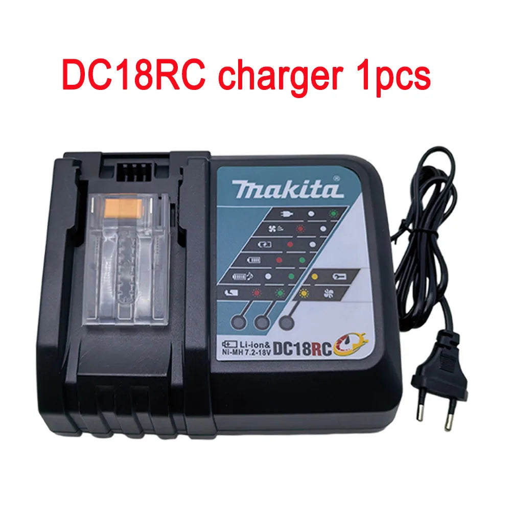 Makita Original DC18RC Li-ion Battery Charger With LED Display 14.4V 18V Bl1830 Bl1430 Dc18Ra Electric Power DC18Rct 3A Charging
