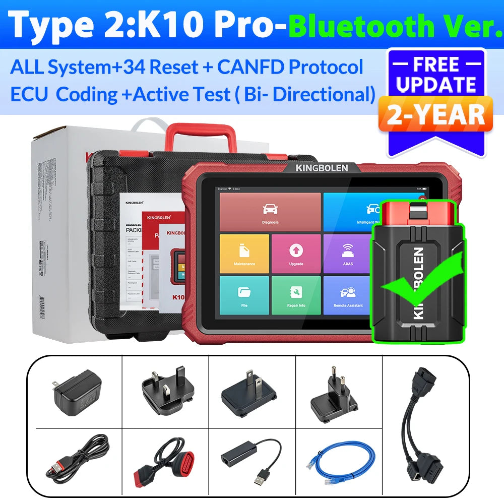 KINGBOLEN K10 PRO K10 Elite CANFD DoIP All System Diagnostic Tools 41 Reset Topology Map ECU Coding Bi directional 2 Years Free