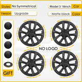 4PCS Hub Cap Car for Tesla Model 3 18 Inch Wheel Cap Replacement Automobile Wheel Hubcap Full Rim Cover Accessories 2018-2023