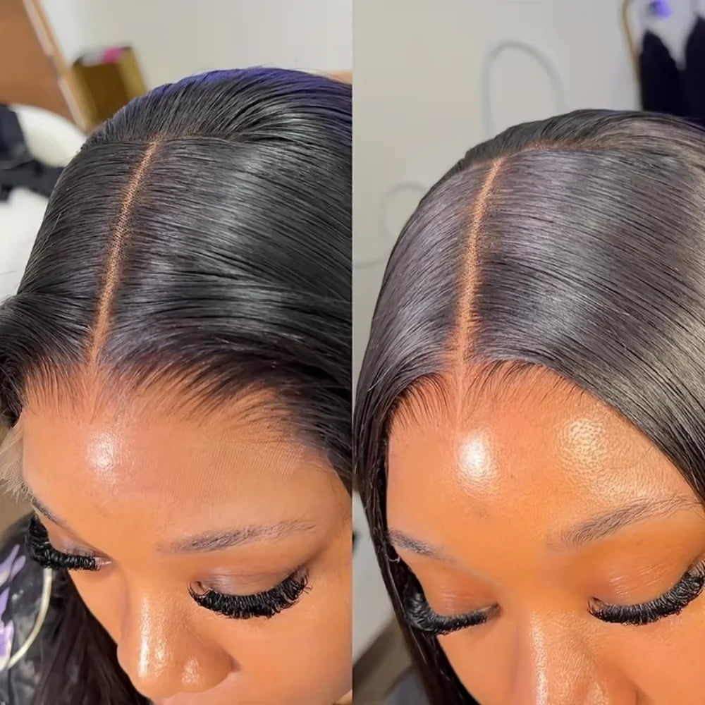 13x4 HD Bone Straight Lace Frontal Human Hair Brazilian Short Bob Wig