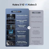 New！ANYCUBIC Kobra 3 V2 Combo 600mm/s Fast Printing 3D Printer 8 Colors ACE Pro Filament Auto Leveling FDM Desktop 3D Printer