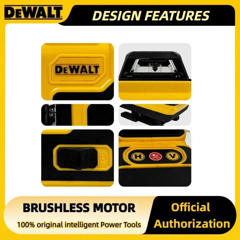 Dewalt 16Lines Rechargeable Professional Meter Laser Level 3 Sides*360 Degree Vertical Horizontal Green Light For Dewalt  20V