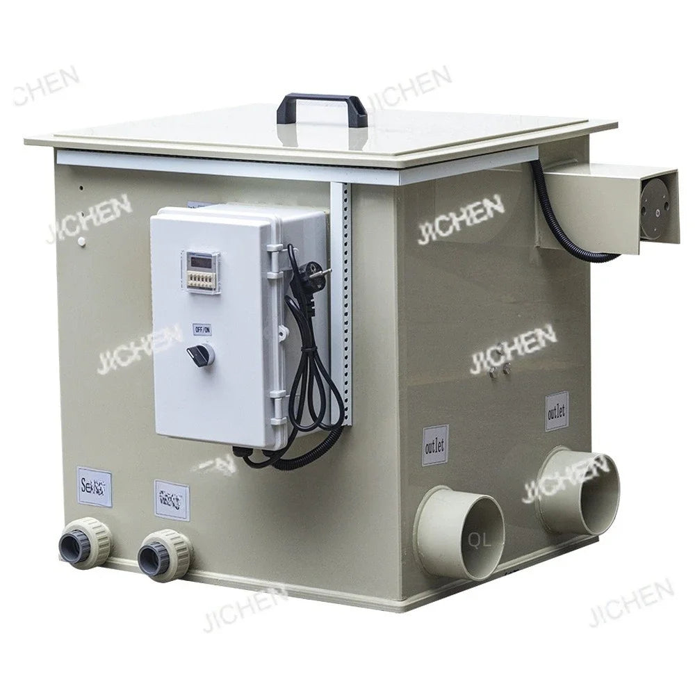 HS Home Aquarium Fish Pond Smart 5t/h Drum Filter Small Automatic Backwash Drum Filter Koi Pond