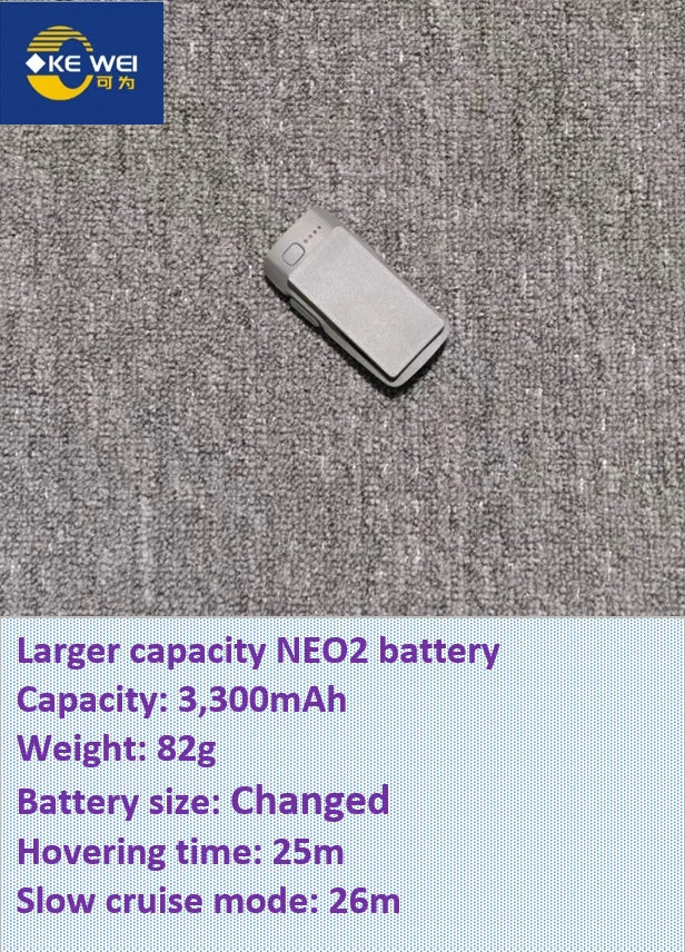 Refitted Higher Capacity Battery for DJI NEO2 Drone 3300mAh
