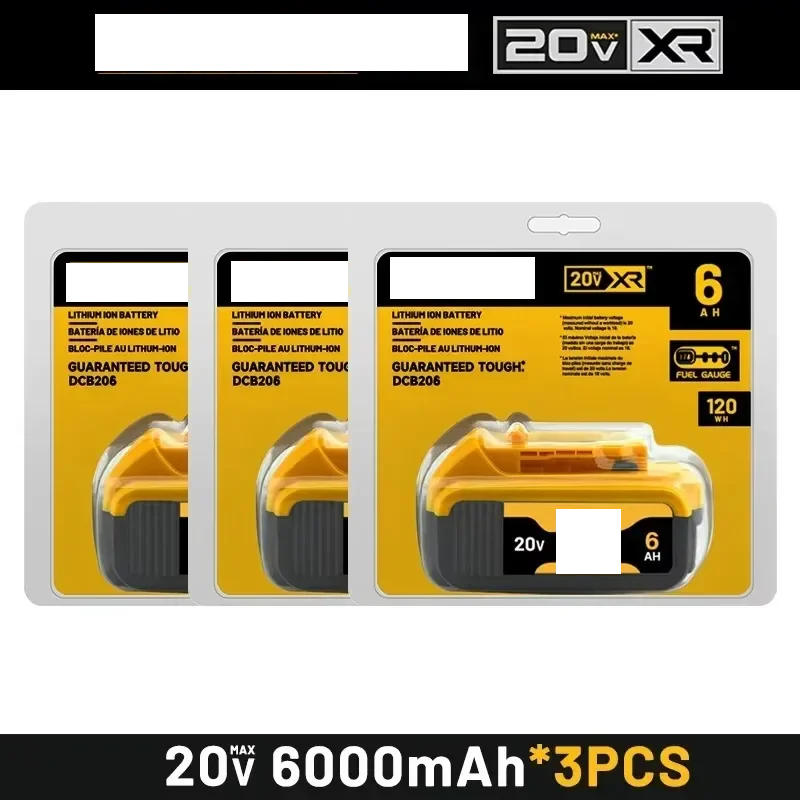 100% Original 20V 5.0Ah MAX Battery Power Tool Replacement for DeWalt DCB184 DCB181 DCB182 DCB200 20V 5A 6A 18Volt 20v Battery.