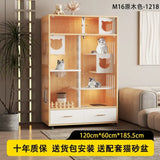 Cat nest cat villa solid wood household indoor litter box with toilet integrated cabinet luxury large cat house