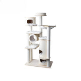 Cat climbing frame nest  tree integrated multi-layer solid wood cat frame cat bucket household large castle
