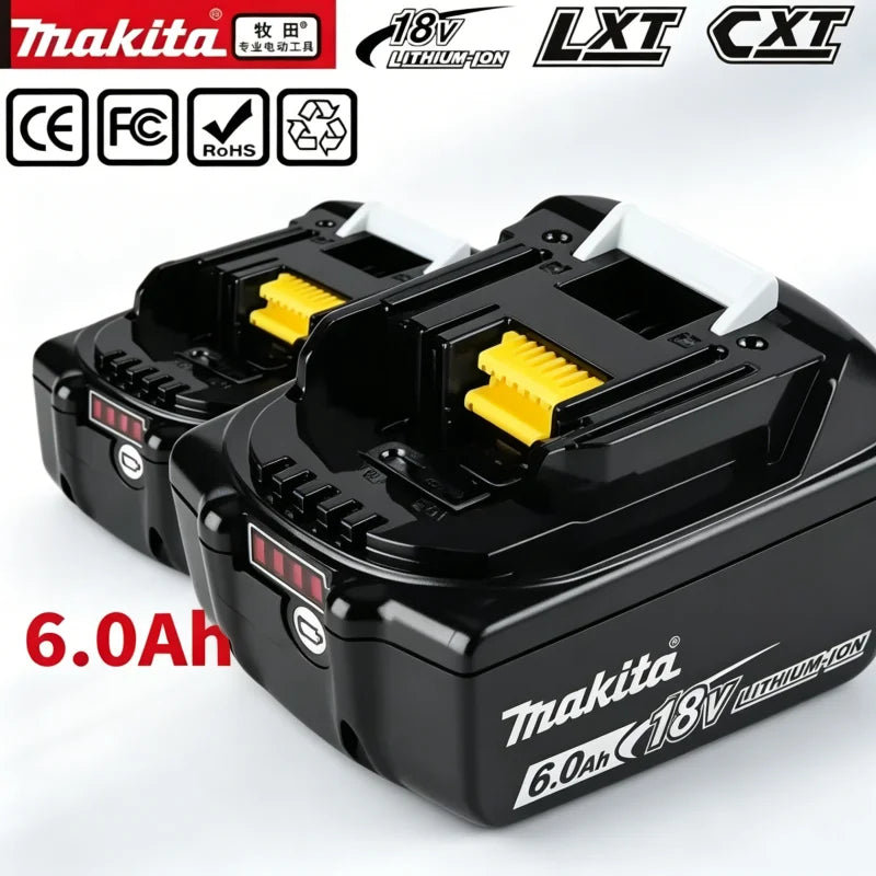 100% Original Makita 18V 6.0Ah battery, for Makita BL1830， BL1830B， BL1840 ，BL1840B ，BL1850 BL1860B power tools battery