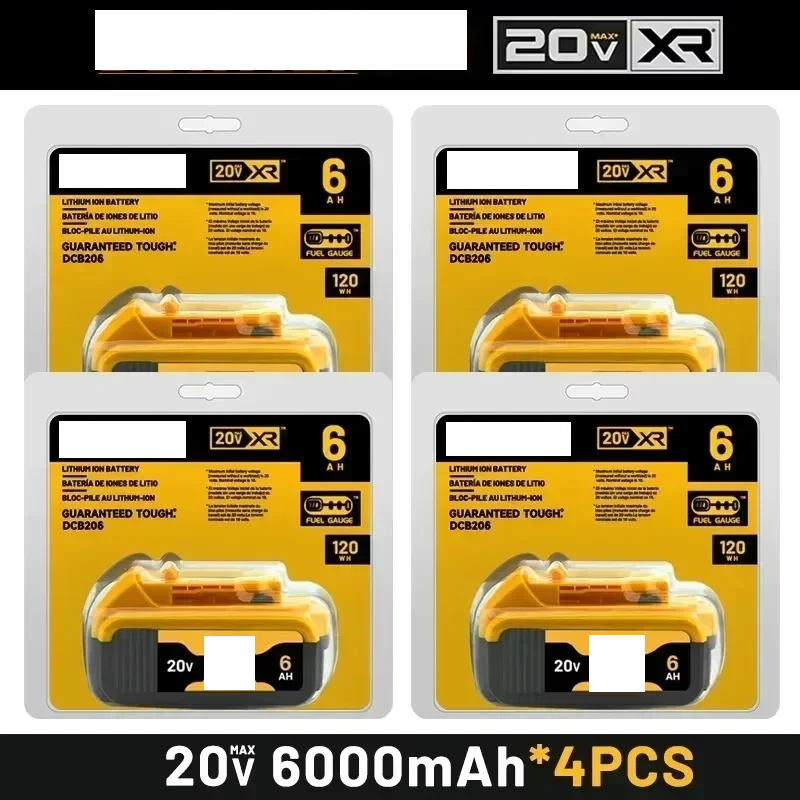 100% Original 20V 5.0Ah MAX Battery Power Tool Replacement for DeWalt DCB184 DCB181 DCB182 DCB200 20V 5A 6A 18Volt 20v Battery.