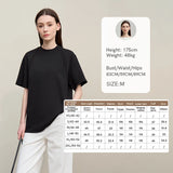 Amii Women's Tee Shirt 2026 Summer New O-Neck Stretch Cotton T-shirt Women Basic Ribbed Trim Versatile Short Sleeve Top 12622162