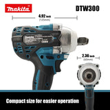 Makita DTW300 18V Tool Set Brushless Power Large Cordless Wrench 330Nm Torque Wind Cannon Remove Tire Lithium Auto Repair