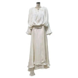 KUCLUT 2025 Autumn New Fashion Lace-Up Irregular Hem Long Sleeve Dresses For Women Elegant Evening Party Dress Female 1A265