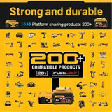 100% Original Dewalt 20V Battery 2AH 9AH Li-Ion Replacement Battery Charger Combo DCB202 DCB609 DCB209 DCB206 Power Tool Battery