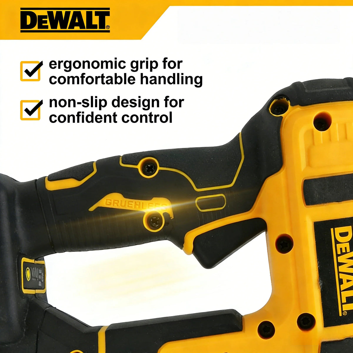 DEWALT Compact 18 Gauge Cordless Nail Gun: Professional Handheld Tool for Precision Trim & Framing (Tool Only)