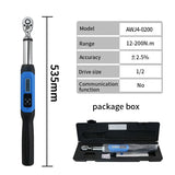 SHANHR 1/2 Drive Digital Torque Wrench with Buzzer & LED Flash for Car Motorcycle Bicycle Repair Tool