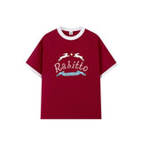 Hometown Romance LMSY Sonya Saranphat Same Top Color Blocked Border Printed Short Sleeved T-shirt Non-original Version