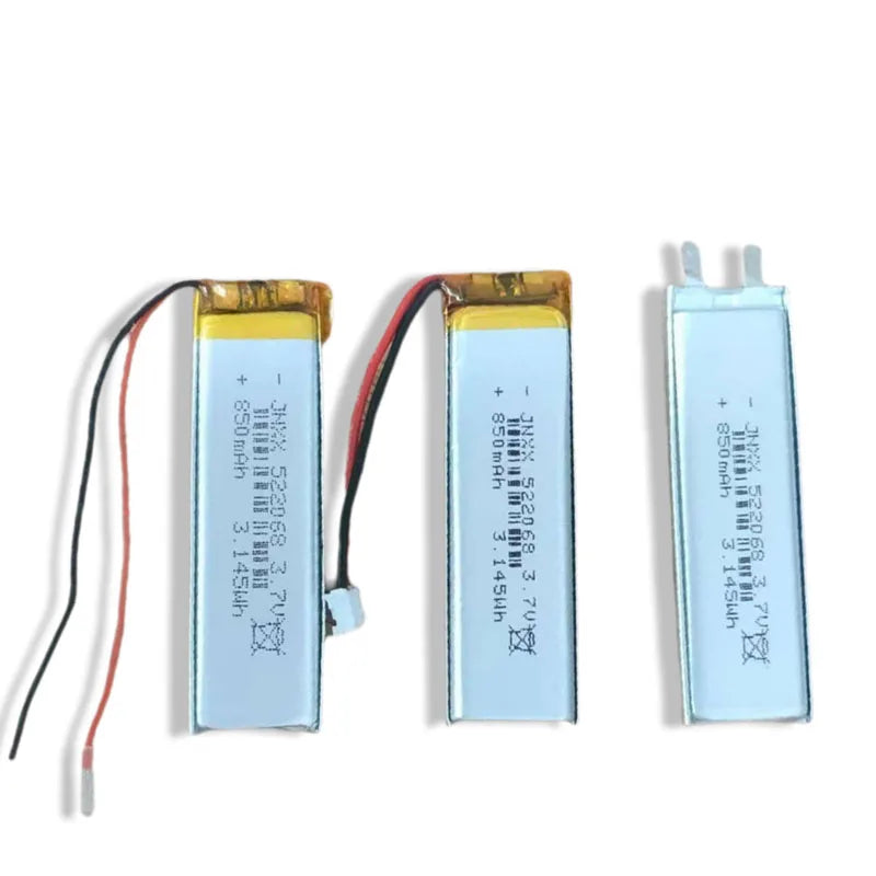 New Original 522068 3.7V 850mAh Rechargeable Polymer Lithium Battery Electronic Products Small Fan Digital LED Light MP3 MP4