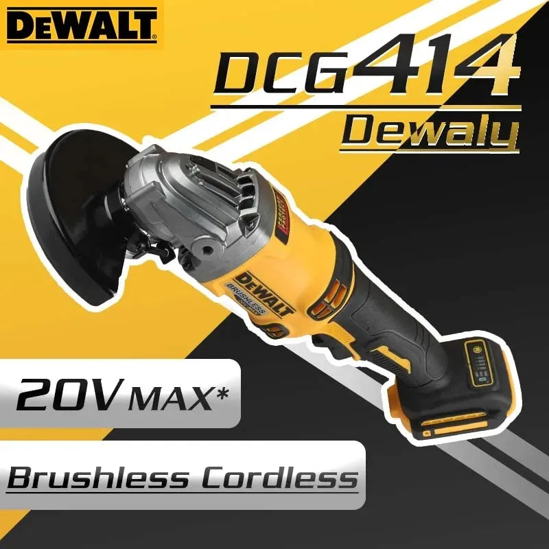 DEWALT DCG414 - 20V High - Performance Brushless Cordless Angle Grinder (125mm, M14) - Superior Cutting & Polishing