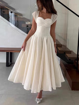 Women Fashion Backless High Waisted Ball Dress Elegant Christmas Party Long Dresses 2025 Sexy Square Neck Sleeveless Mesh Dress