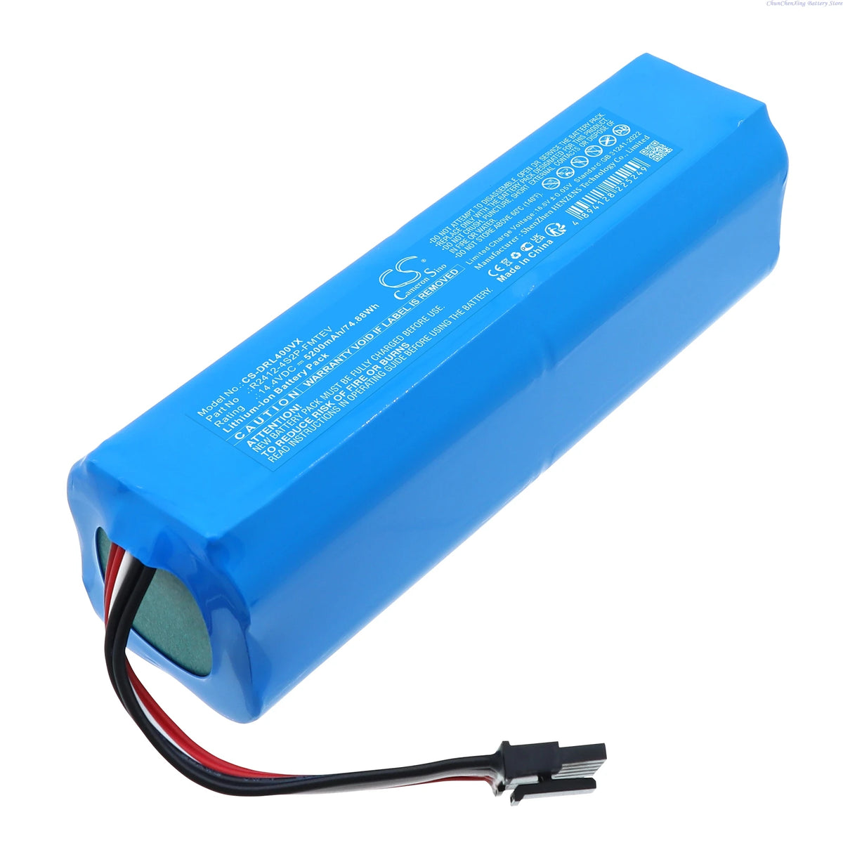 Replacement 14.4V 5200mAh Battery for Dreame RLX53SE, D20, D20 Pro Plus, Bot L40 Ultra A, D20 Ultra, L30 L40 X50 Ultra RCLE0510