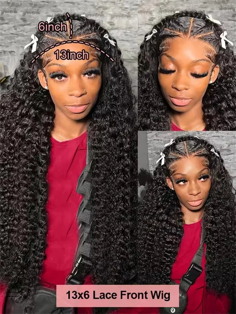 30 40 Inch Water Wave Glueless Wigs Human Hair Curly 13x6 13x4 HD Frontal Wigs 300% Deep Wave Wigs Wear Go 7x5 HD Lace Wig Sale