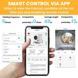 86L Electric Entrance Door Automatic Cat Litter Box for Multiple Cats with Video Monitor/Anti-Pinch/Odor-Removal/5G/APP Control