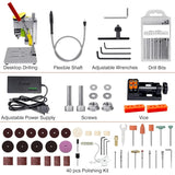 Mini Drill Press Benchtop Drill Press Portable Electric Drilling Machine with Rotary Tool Flex Shaft Attachment B10 Chuck Drill