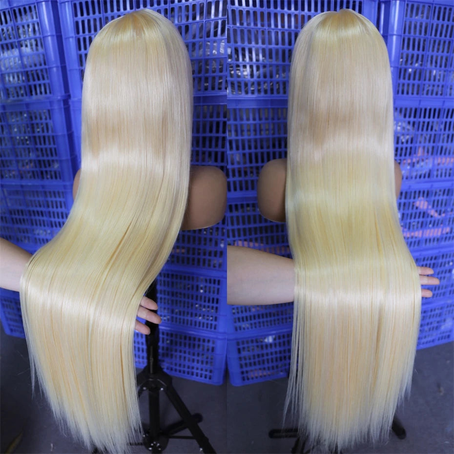 250% 300% Density 13x6 Hd Lace Frontal Wig Human Hair Pre Plucked Remy Brazilian Straight 613 Honey Blonde 13x4 Lace Front Wigs