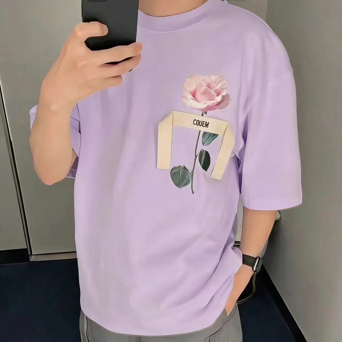 2026 New Men's and Women's Spring and Summer Short Sleeved T-shirt Casual Versatile Fashion Round Neck Top