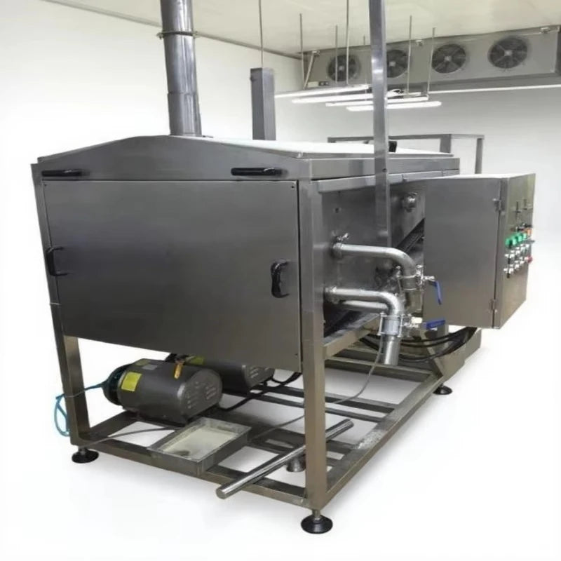 Fish Shrimp Prawn Coating Frying Production Line for Sardine Cod Fish Ball Battering Fryer Food Factory Custom