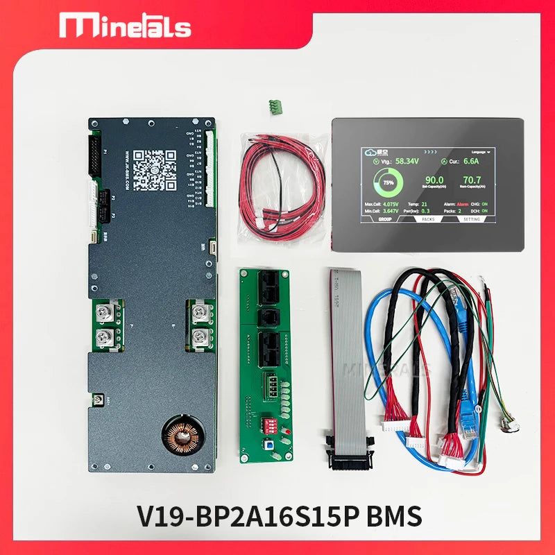 BMS Panel For V19 JK Inverter BMS and V19 LCD and V19 PB2A16S15P PB2A16S20P Jikong BMS
