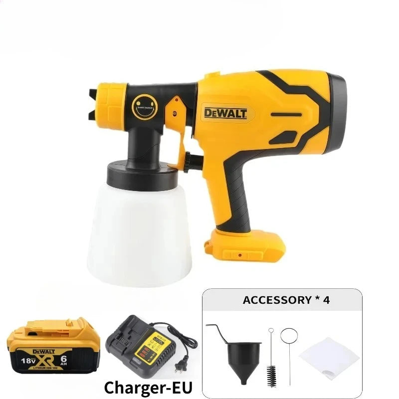 DEWALT Cordless Paint Sprayer, 800ML High Power Electric Spray Gun for Automotive Furniture & Metal Coating
